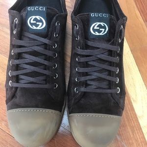 Gucci Brown Suede Sneakers