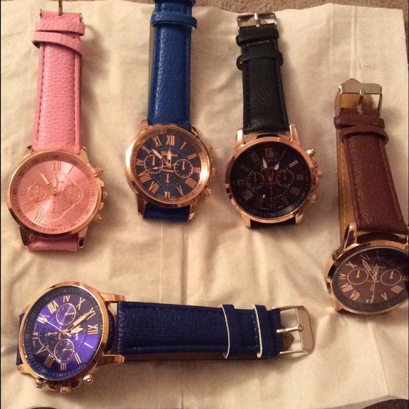 Pink, blue, dark blue, & Red Stylish watches NEW - Picture 2 of 2