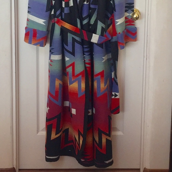 VTG Beacon Blanket Coat Robe Southwest Native L - Picture 4 of 4