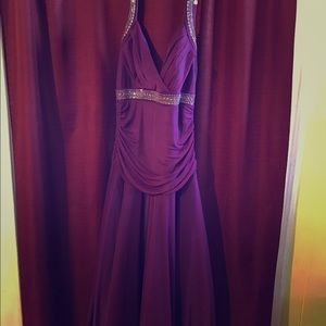 Purple & Small Rhinestones Dress