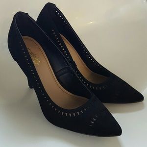 Black Cutout Pointed Toe Heels