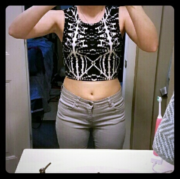 Black and White crop top from Express!