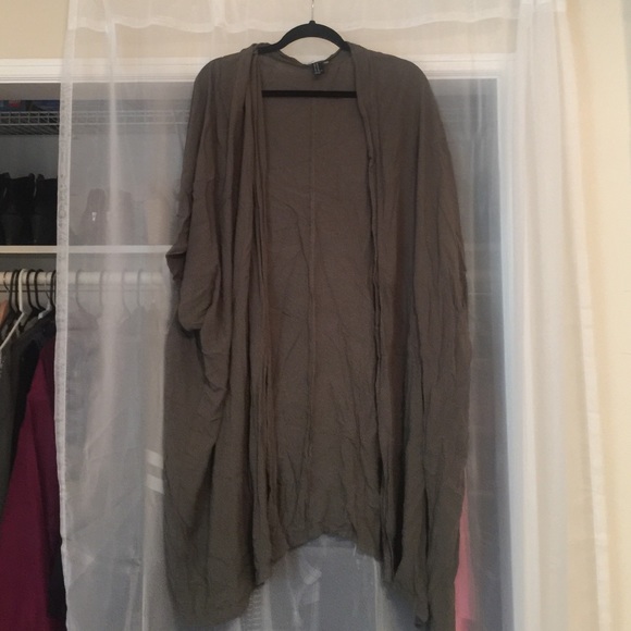 forever 21 green duster/kimono
