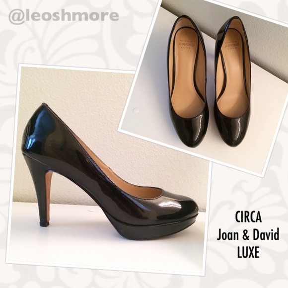 Circa Joan & David LUXE Black Patent Pumps EUC