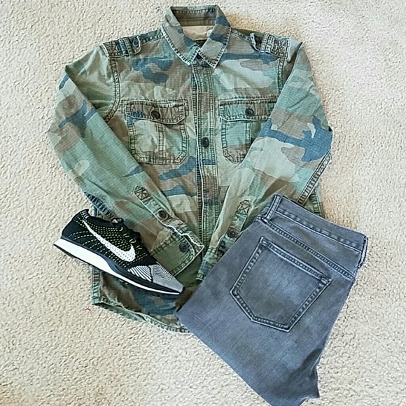 American Eagle Army Fatigue Shirt
