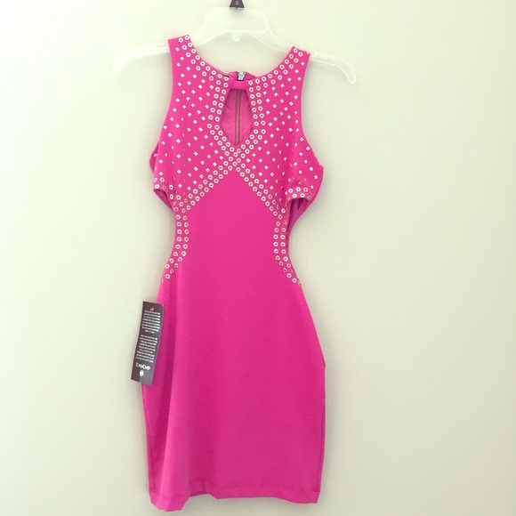 Bebe  - Pink Bodycon Tank Dress