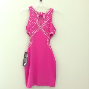 Bebe  - Pink Bodycon Tank Dress