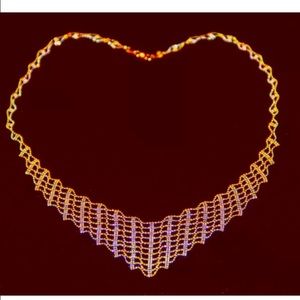 Zales white and yellow gold elegant necklace NWOT