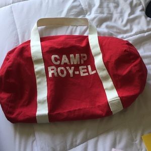 Red vintage over night bag