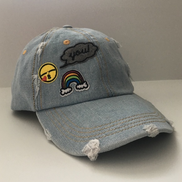 Emoji denim hat