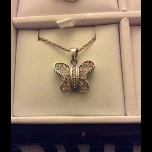 Sterling silver butterfly necklace