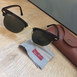 Authentic Unisex Ray Ban Clubmaster Sunglasses