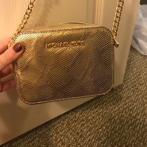 Gold Michael Kors crossbody