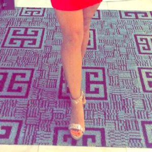 Bella Luna Glam Vegas Heels in Champagne