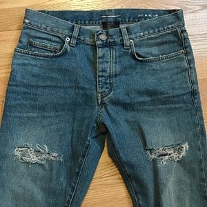 Saint Laurent distressed skinny jeans