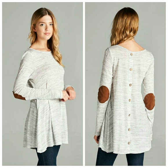 Heather Gray Two Tone Tunic - Picture 2 of 2