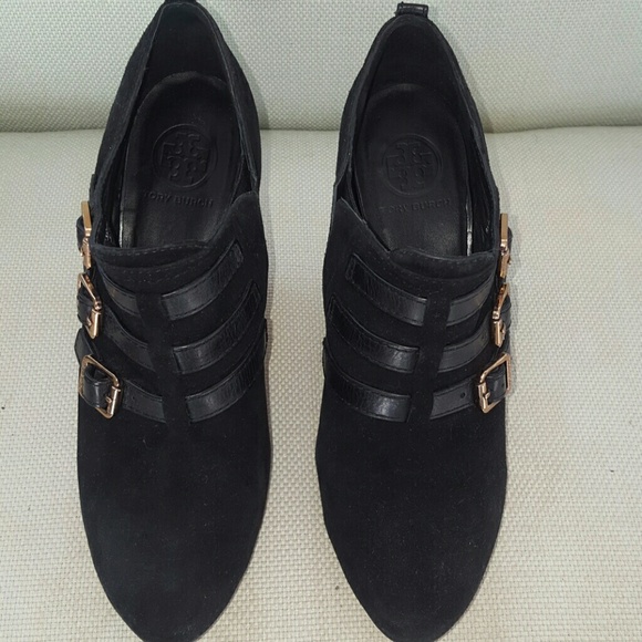 Tory Burch black suede bootie size 10
