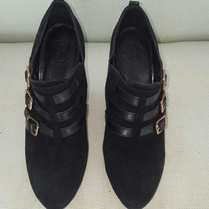 Tory Burch black suede bootie size 10