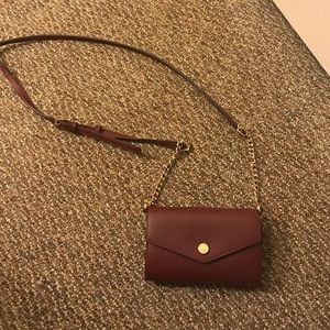 Maroon Michael Kors crossbody