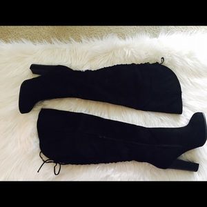 Lace Up Back Over-The-Knee Boots