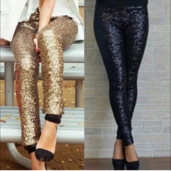 LASTThe BROOKLYN sequin leggings - RED - Picture 4 of 4
