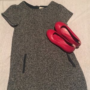 Zara toddler Girl zip dress Burberry ballet shoes