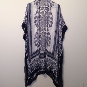 Sheer Print Kimono