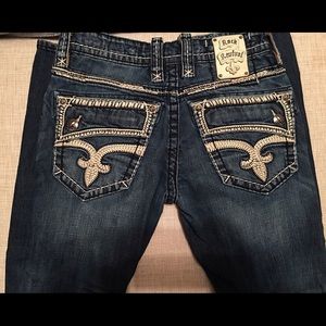 Men's rock revival slim boot jeans