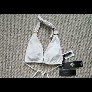 BCBG Maxazria Halter SwimSuit Top Size Small