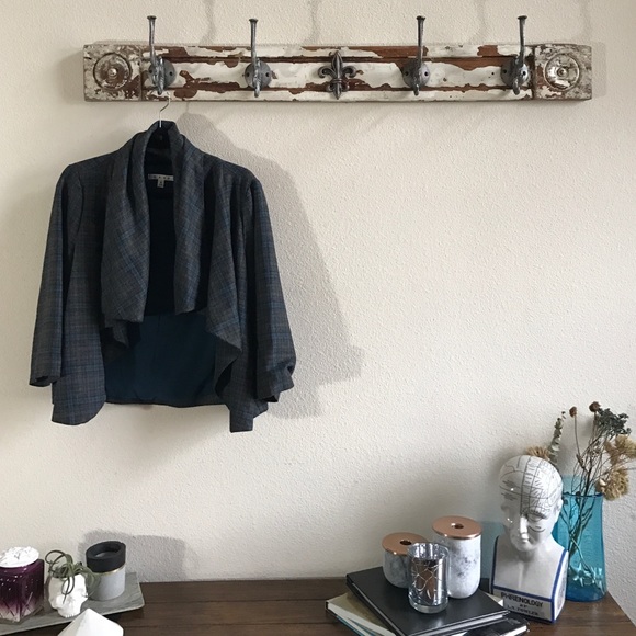 CAbi Jackets & Blazers - CAbi Draped Plaid Blazer