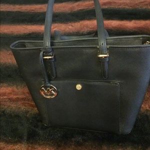 MK Michael Kors black tote bag