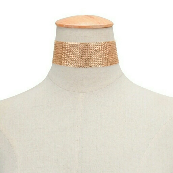NEW! Thick Gold Sequin Choker - Picture 2 of 2