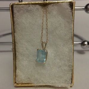 Aquamarine 14K Gold Necklace