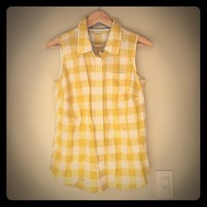 LIKE NEW-Boden checkered button up tank