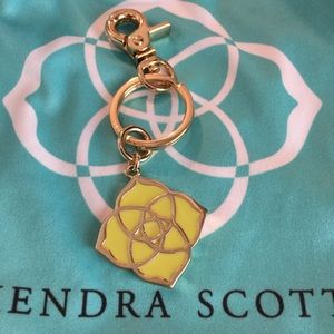 Neon yellow Kendra Scott keychain nwot