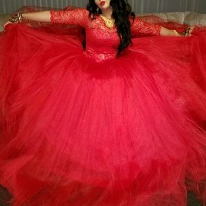 A handmade original russian wedding/prom dress