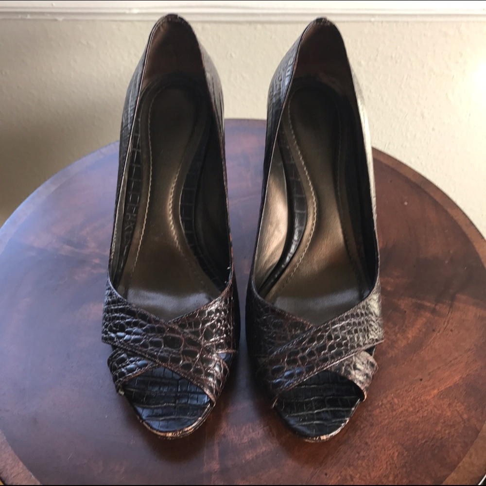 Ann Taylor Platform Peep Toe Heels