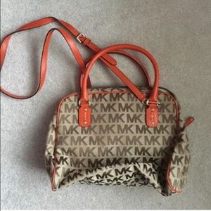 Michael Kors orange trim large purse