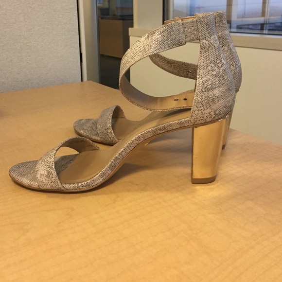 Ann Taylor healed snakeskin sandals