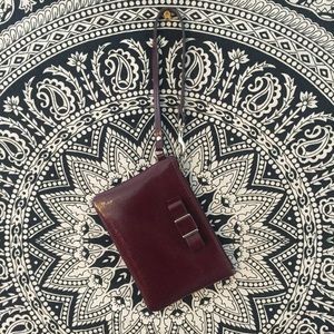 Burgundy Coach Wristlet
