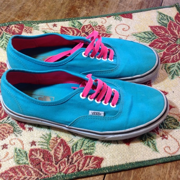 aqua blue vans