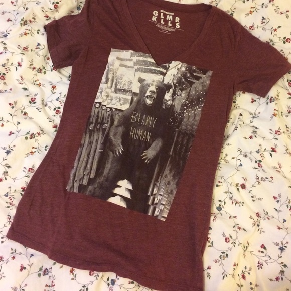 Glamour Kills maroon tshirt size Medium - Picture 1 of 4