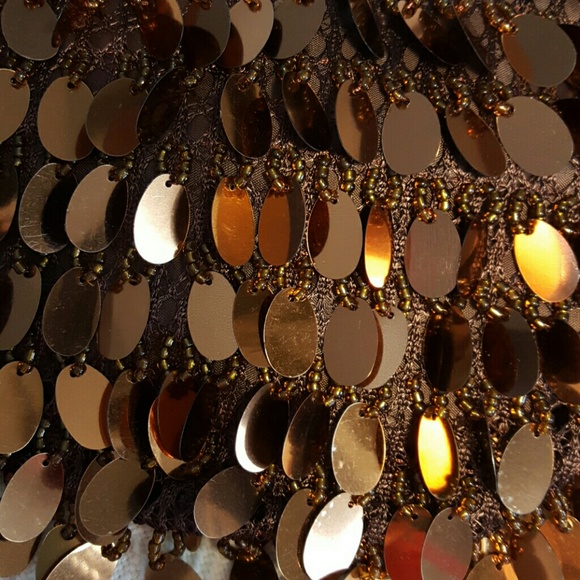 Bronze and Brown Beaded Purse