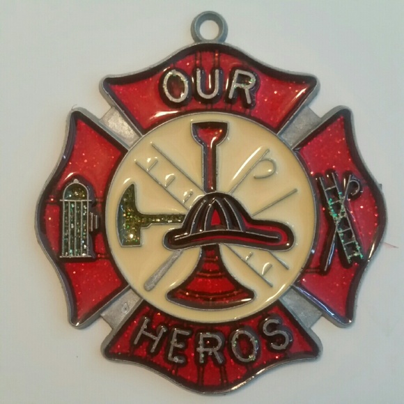 Handmade custom Christmas ornament Firefighter