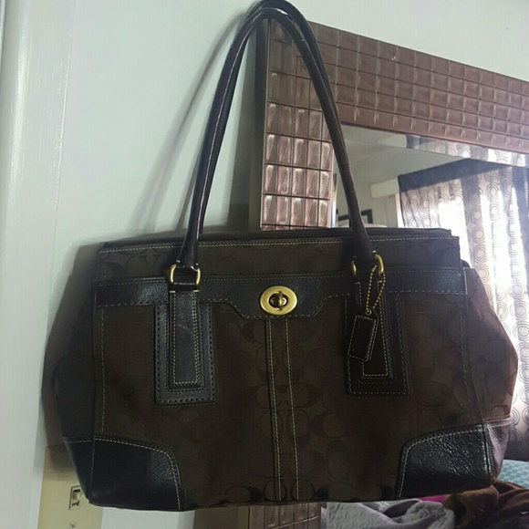 All brown coach bag