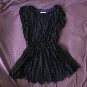 MNG Black and Blue Lace Dress