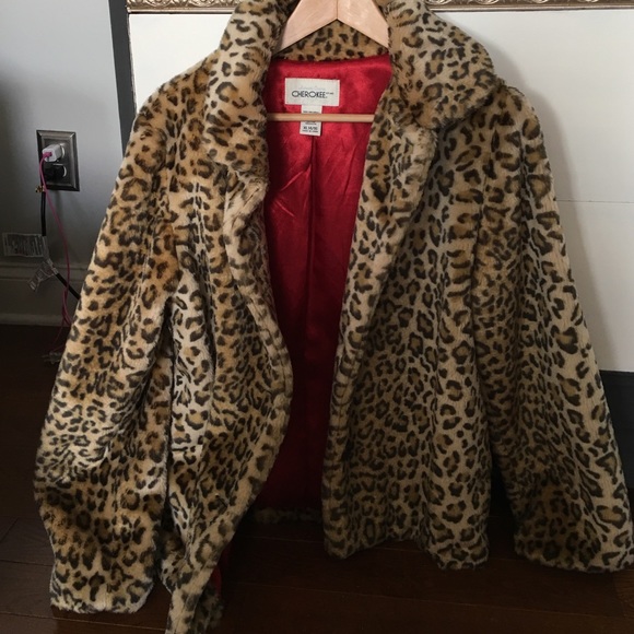 Faux fur cheetah print jacket