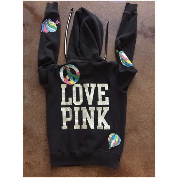 VICTORIAS SECRET Balloon & Bling Hoodie Size S