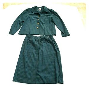 Green Jacket and matching skirt