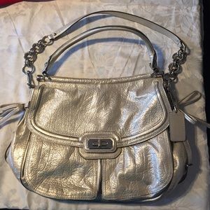 Coach Chelsea leather Flap Gold Carryall SKU 17782